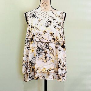 WHBM Sleeveless Asymmetrical Blouse